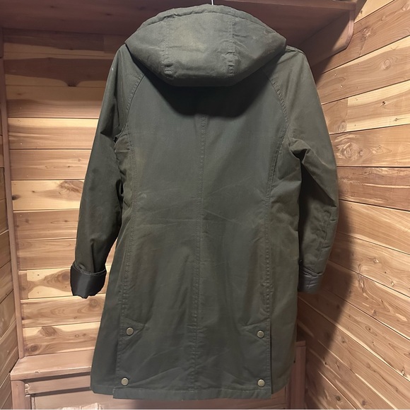 Barbour Olive Utility Jacket with Hood - Picture 10 of 11